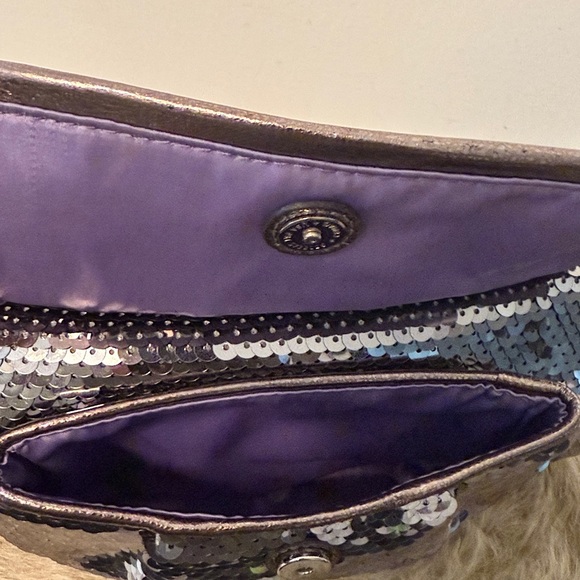 COACH Poppy Sequin Handbag silver - Picture 8 of 9